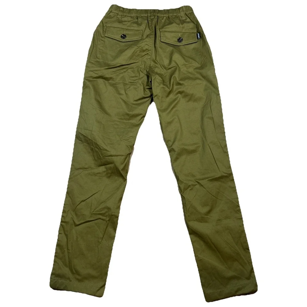 Woof Pants Men's XS Khaki Green Mesh Lined Commando Chino Elastic Stretch - Picture 2 of 12